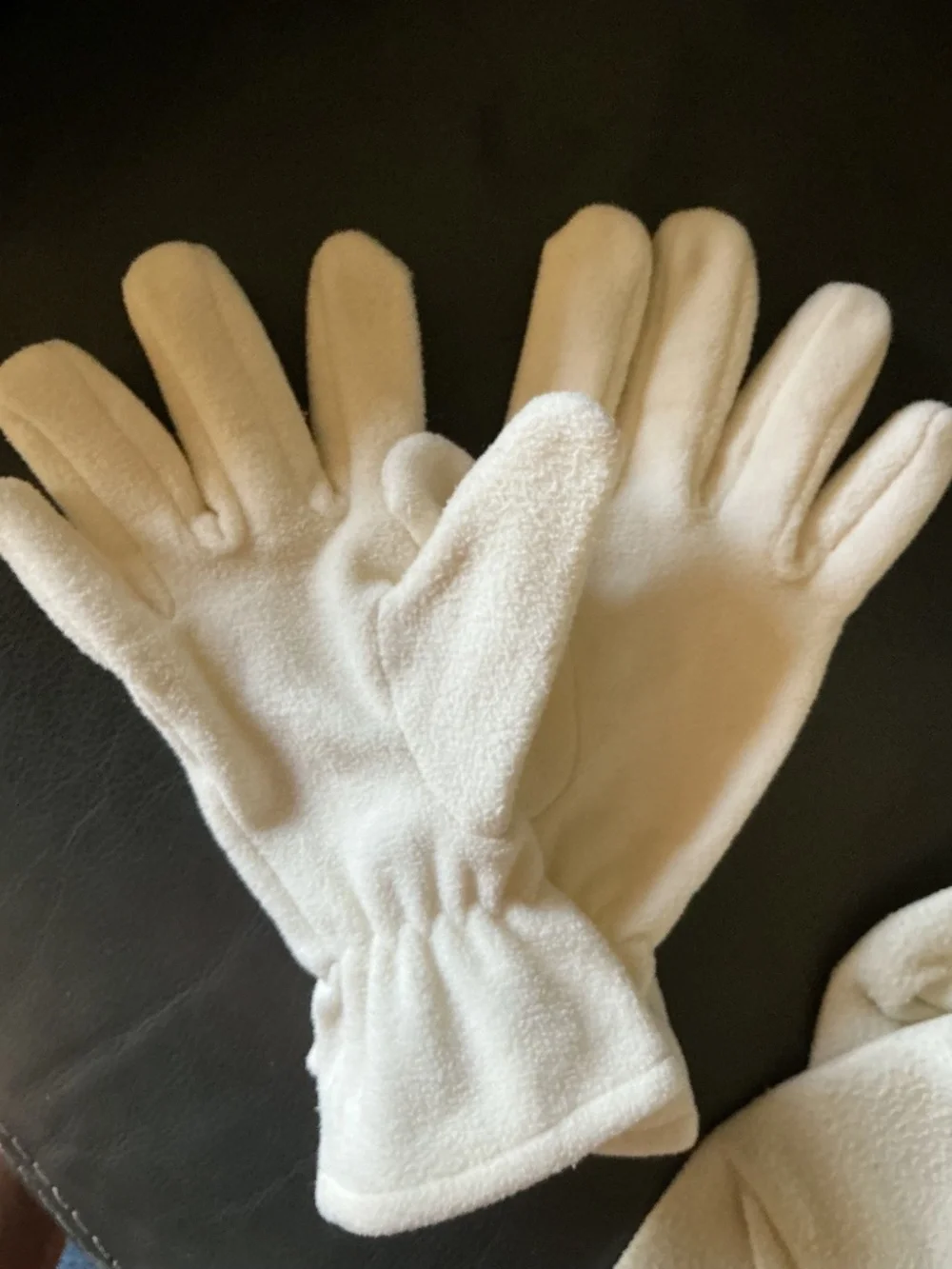 Cream fleece Alaska gloves